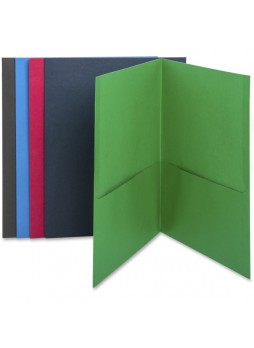 Letter - 8.50" Width x 11" Sheet Size - 125 Sheet Capacity - 2Internal Pockets - Paper - Assorted - Recycled - 25 / Box - bsn78502